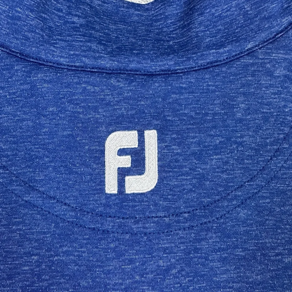 FootJoy Heather Yoke Half Zip Vest Mens S Blue Stretch Performance Golf NEW READ